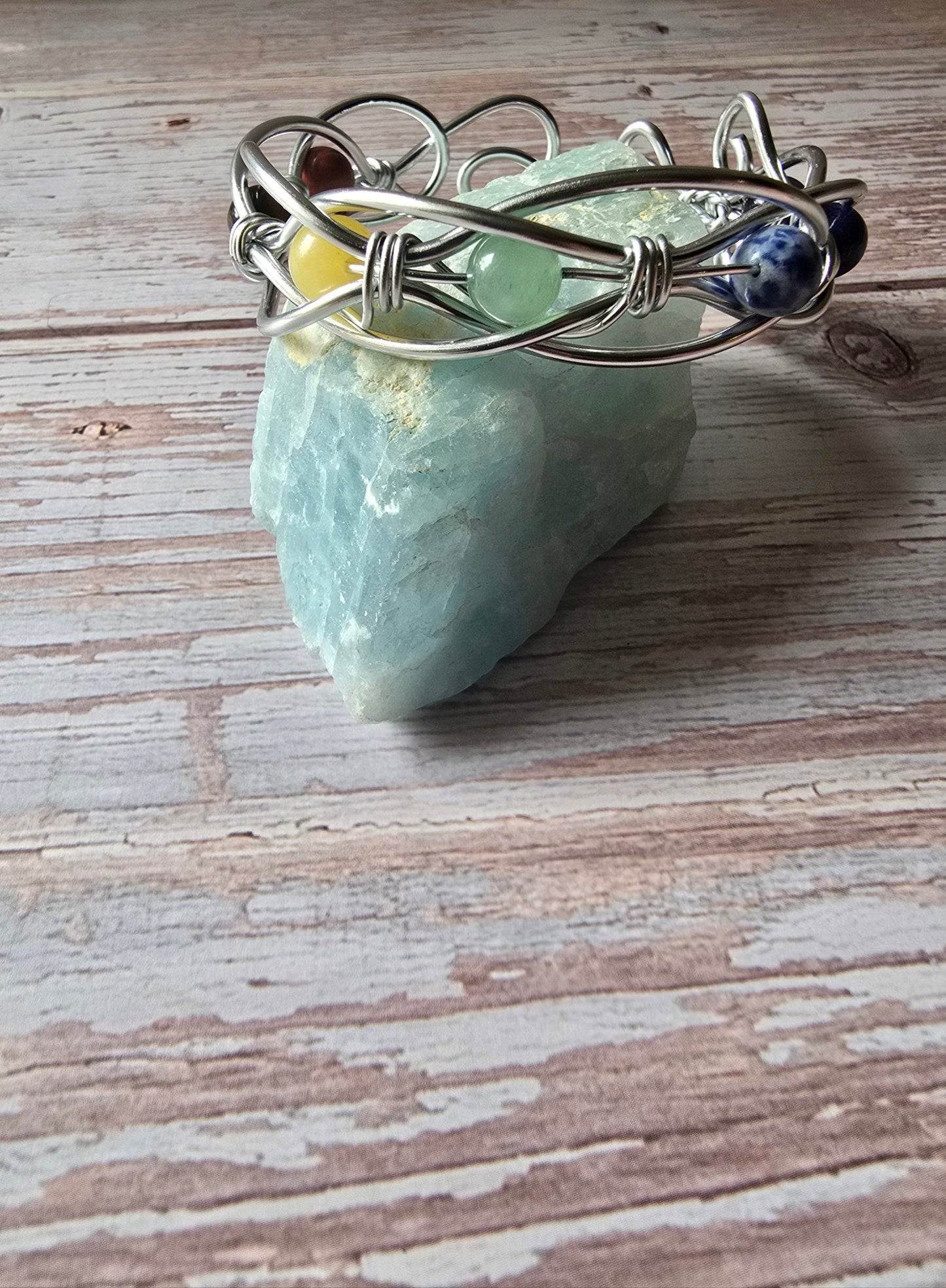 Align 7 Chakra Wire-Wrapped Bracelet – Balance • Energy • Alignment